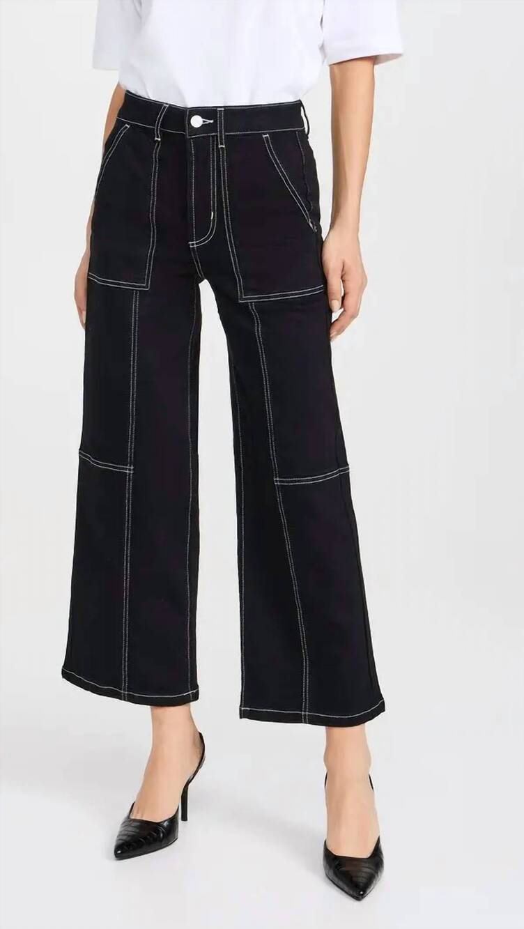 NEW RAILS getty crop utility jeans in orca